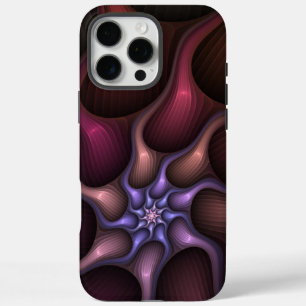 Coques iPhone 16 Pro Max Magique brillant Abstrait rayé coloré Fractal