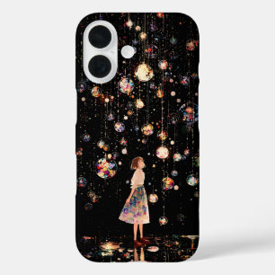 Coques iPhone 16 Magiques Orbes Lumineuses et Ciel Nocturne Étoilé