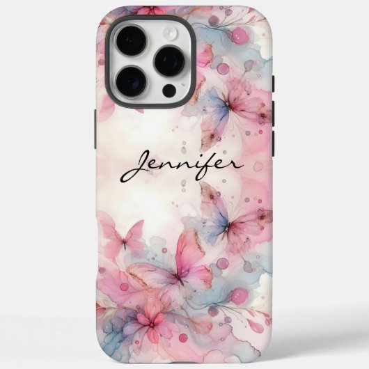 Coques Case-Mate iPhone Magnifique aquarelle papillon iPhone (Verso)