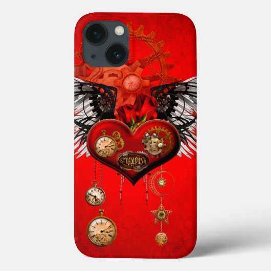 Coques Case-Mate iPhone Magnifique coeur steampunk (Verso)