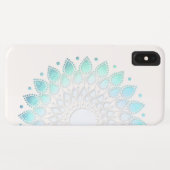 Coques Case-Mate iPhone Magnifique Fleur de Lotus Turquoise Floral Mandala (Dos (Horizontal))