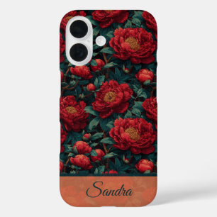 Coques iPhone 16 Magnifique Fleurs de Paon Personnalisées pour Surp
