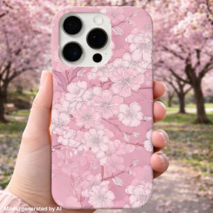 Coques iPhone 16 Pro Magnifique motif de fleurs de cerisier - Floral ro