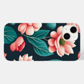 Coques Case-Mate iPhone Magnifique motif floral rose (Verso (horizontal))