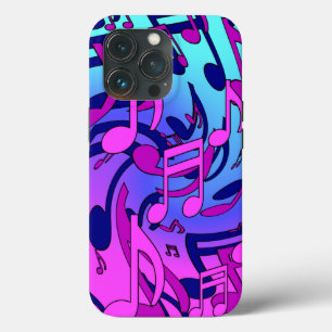 Case-Mate iPhone Case Magnifique motif musical rose violet aqua