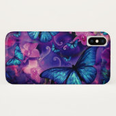 Coques Case-Mate iPhone Magnifique papillon bleu  (Dos (Horizontal))