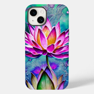 Coque Pour iPhone 14 Magnifique Portrait rose Lotus Flower