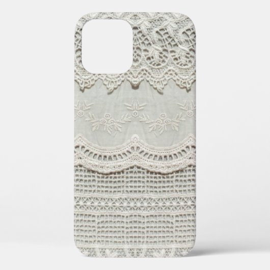 Coques Case-Mate iPhone Magnifique, subtile, textile laqué blanc gros plan (Verso)