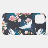 Coques Case-Mate iPhone Magnolia Grue Rouge : Aquarelle Japonaise. (Verso (horizontal))