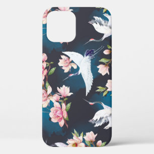 Case-Mate iPhone Case Magnolia Grue Rouge : Aquarelle Japonaise.