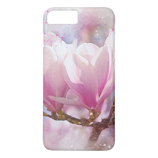 Coques Case-Mate iPhone Magnolia rose-pourpre en floraison - Fleur de prin (Dos)