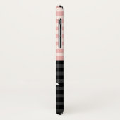 Coques Case-Mate iPhone Magnolias monogrammes noirs et bleus (Dos/Gauche)