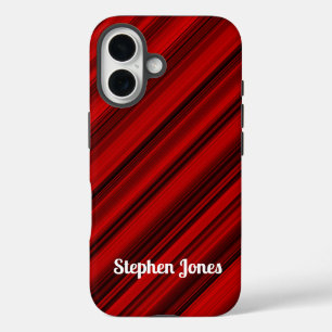 Coques iPhone 16 Mahogany rouge et noir
