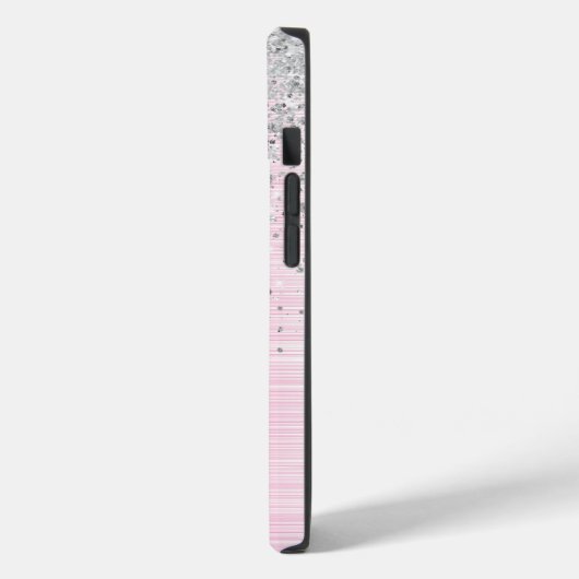 Coques Case-Mate iPhone Maigre rose brossé Métal Parties scintillant argen (Verso / Gauche)