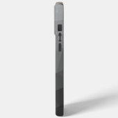 Coques Case-Mate iPhone Maillage géométrique gris clair Monogramme (Verso / Gauche)