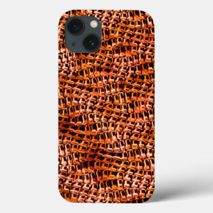 Case-Mate iPhone Case Maille de jute de corail tordu et ondulé, rouge et