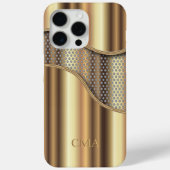 Coques Case-Mate iPhone Maille d'or | Monogramme (Verso)
