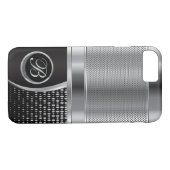 Coques Case-Mate iPhone Maille métallique noire et argentée décorée d'un (Dos (Horizontal))