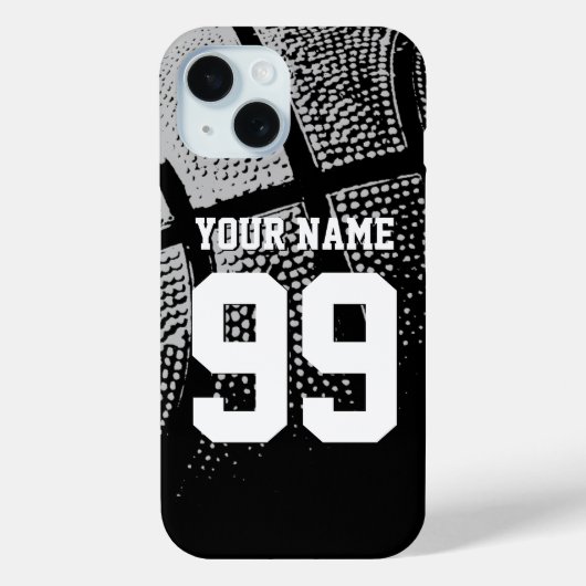 Coques Case-Mate iPhone maillot de basket sur mesure numéro iPhone 15 coqu (Verso)