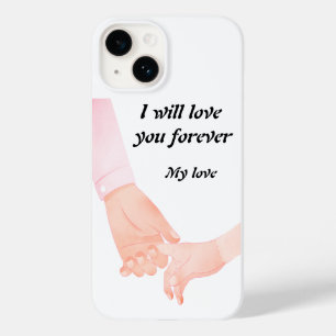 Coque Pour iPhone 14 Main dans l'amour de la main Art - Parent & Enfant