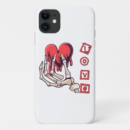Coques Case-Mate iPhone Main de squelette symbolique de l'amour offrant un (Dos)