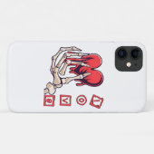 Coques Case-Mate iPhone Main de squelette symbolique de l'amour offrant un (Dos (Horizontal))