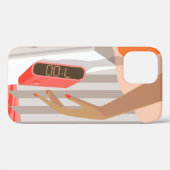 Coques Case-Mate iPhone Main des femmes poussant le bouton snooze du révei (Verso (horizontal))