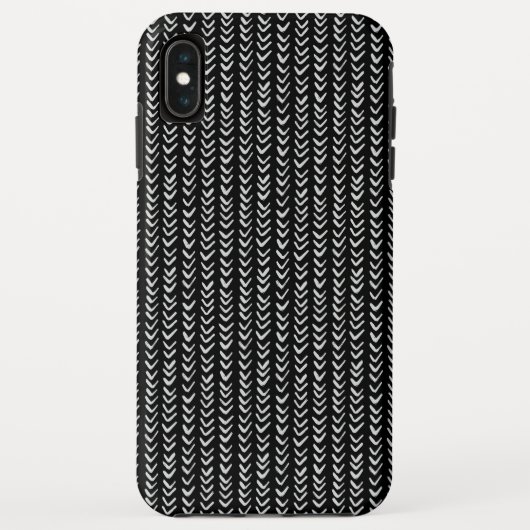 Coques Case-Mate iPhone Main noire et blanche dessinée Herringbone (Dos)