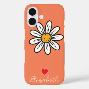 Coques iPhone 16 Main personnalisée Drown Cute Daisy Floral Custom