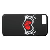 Coques Case-Mate iPhone Mains De Squelette Effrayant Et Coeur Rouge Déplai (Dos (Horizontal))
