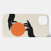 Coques Case-Mate iPhone Mains tenant le soleil. Design rétro (Verso (horizontal))