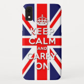 Coques Case-Mate iPhone maintenez calme et continuez le drapeau d'Union (Dos)