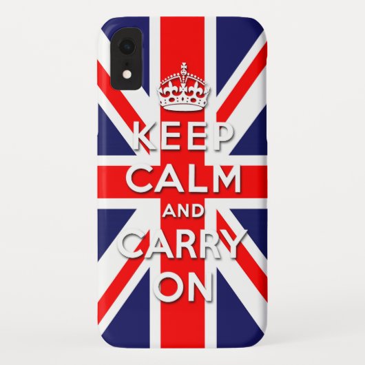Coques Case-Mate iPhone maintenez calme et continuez le drapeau d'Union (Dos)