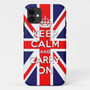 Coque Case-Mate Pour iPhone maintenez calme et continuez le drapeau d'Union