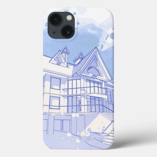Coques Case-Mate iPhone maison : aquarelle (Verso)