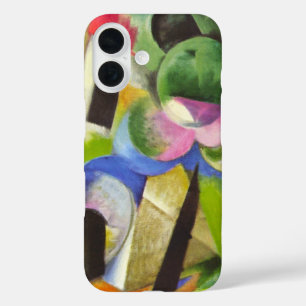 Coques iPhone 16 Maison avec des arbres par Franz Marc, Vintage Fin