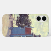 Coques Case-Mate iPhone Maison bleue à Zaandam de Claude Monet (Verso (horizontal))