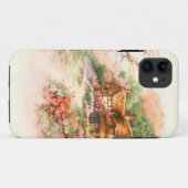 Coques Case-Mate iPhone Maison de campagne avec des fleurs (Dos (Horizontal))