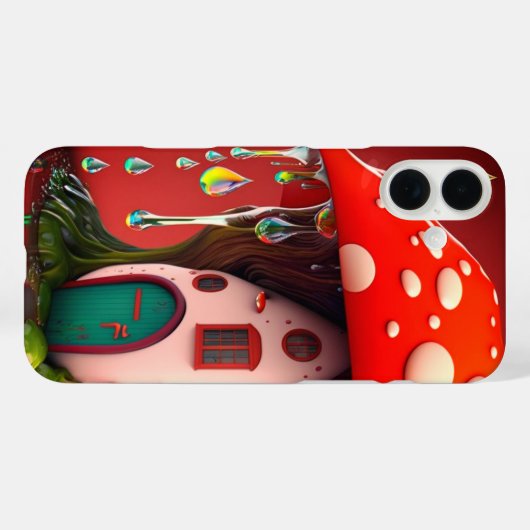 Coques Case-Mate iPhone Maison de champignons (Verso (horizontal))