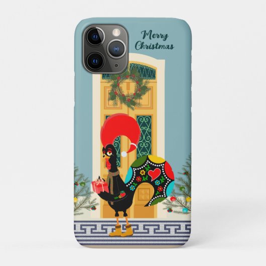 Coques Case-Mate iPhone Maison de Noël portugaise avec salutations au Coq (Dos)