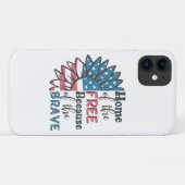 Coques Case-Mate iPhone Maison des libres à cause de la 4 juillet courageu (Dos (Horizontal))