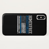 Coques Case-Mate iPhone Maison des libres grâce aux braves Drapeau USA (Dos (Horizontal))