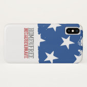 Coques Case-Mate iPhone Maison des libres grâce aux braves Drapeau USA (Dos (Horizontal))