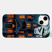 Coques Case-Mate iPhone Maison hantée avec chauves-souris (Verso (horizontal))