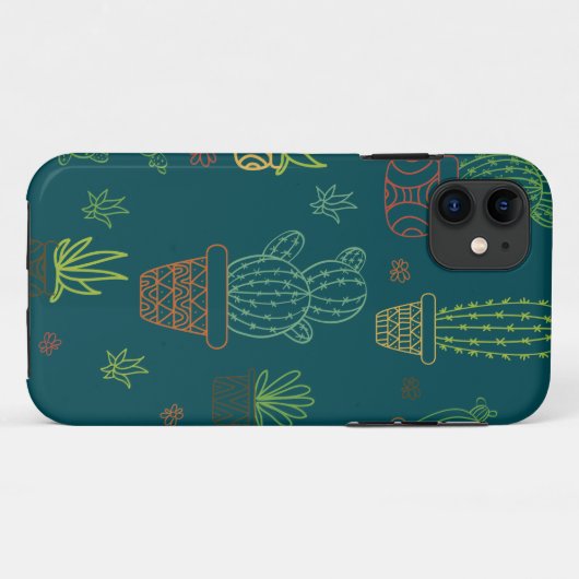 Coques Case-Mate iPhone Maison Plantes Cactus Illustration Boho Cactus (Dos (Horizontal))