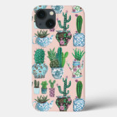 Coques Case-Mate iPhone Maison rose tendance plantes Cactus motif (Verso)