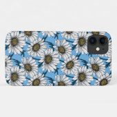 Coques Case-Mate iPhone Maisonnettes, fleurs sauvages sur bleu (Dos (Horizontal))