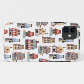 Coques Case-Mate iPhone Maisons Rustiques Aquarelle | Agent Immobilier (Dos (Horizontal))
