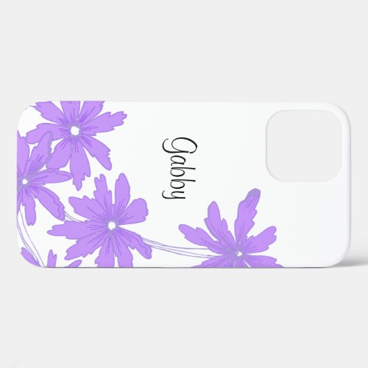 Coques Case-Mate iPhone Maisson violet sur blanc (Verso (horizontal))
