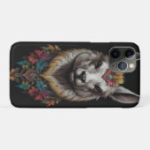 Coques Case-Mate iPhone "Majesté florale : une lama ornée de fleurs" (Dos (Horizontal))